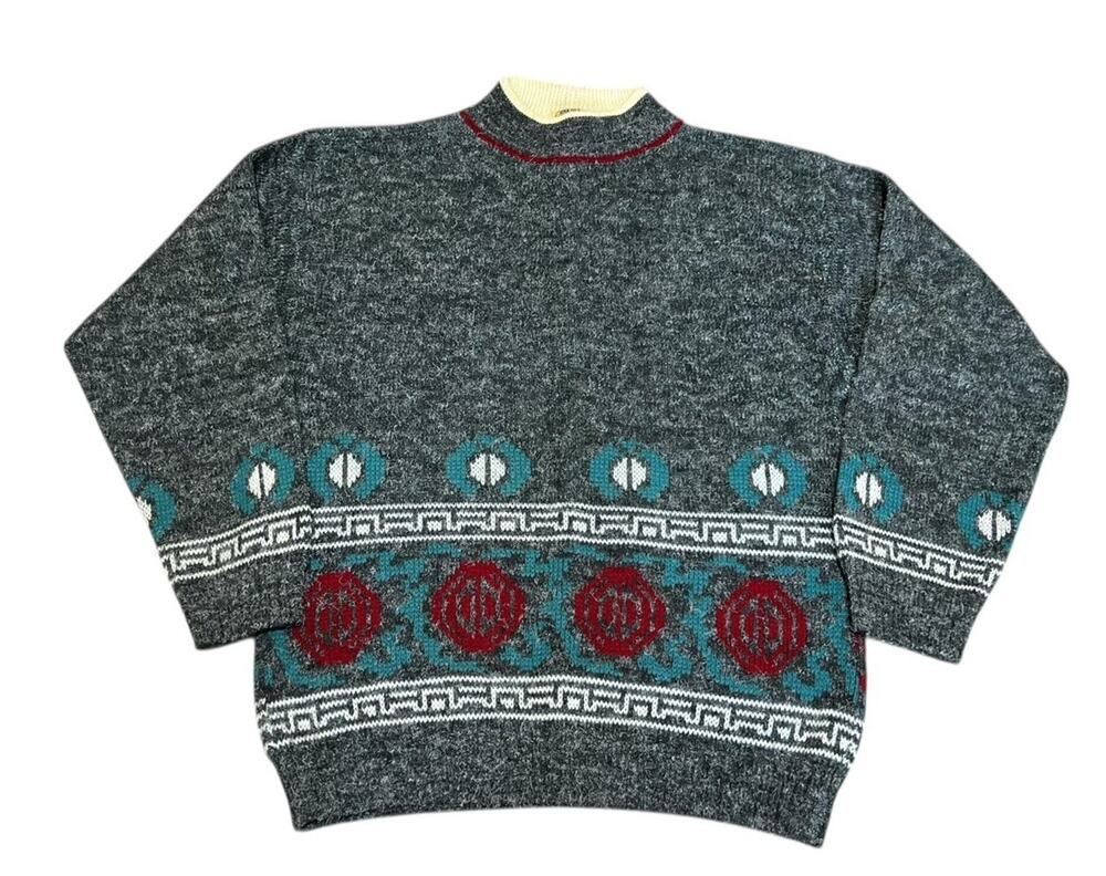Wool Blend Vintage Italy Sweaters Brand Gorpcore Nordic Classic size Large